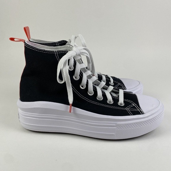 Converse All Star Move Hi Platform Sneakers Black/Pink Kids Size 6 Brand New - Picture 3 of 16